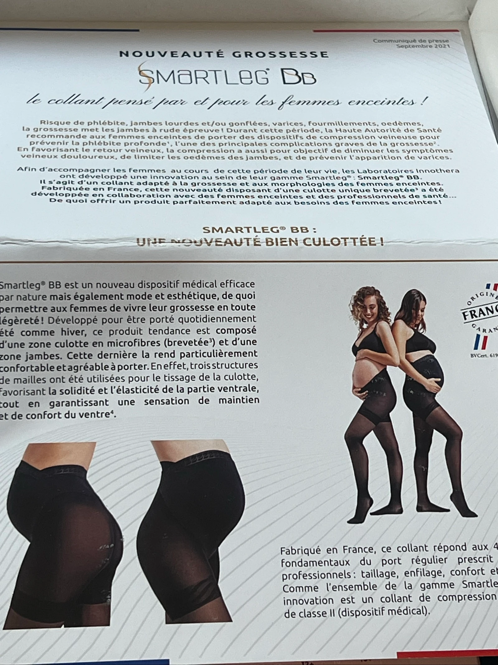 Class 2 Compression Maternity Tights Smartleg BB Semi-Transparent INNOTHERA – photo 2